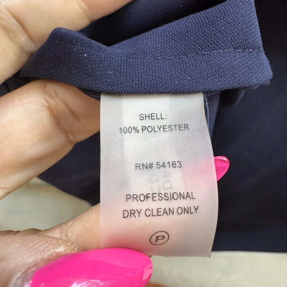 Calvin Klein Blue Cuffed Sleeve Shirt Dress - Picture 8 of 9